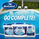 BioGuard Swimming Pool Startup Chemical Bundle with SilkGuard Complete Chlorine Tablets, Smart Shock, & Pool & Spa 5-Way Test Strips